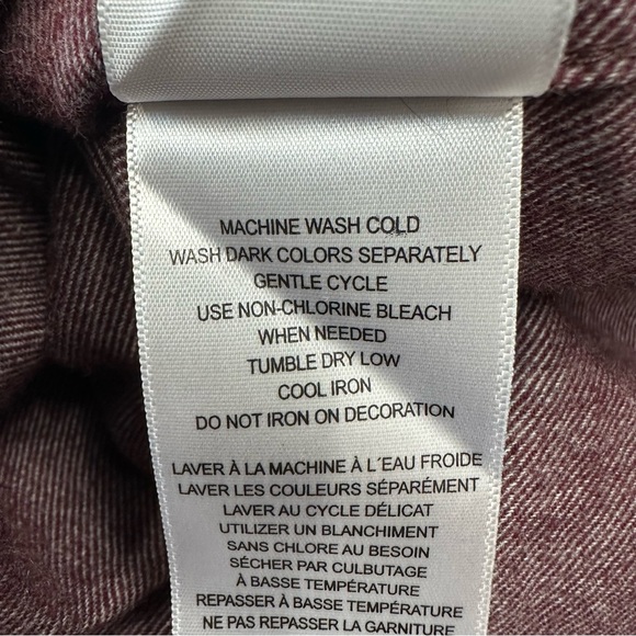 Ben Sherman Men’s maroon Twill Flannel Button Down Long Sleeve shirt Medium - Picture 11 of 11